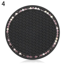 Load image into Gallery viewer, Universal Vehicle Bling Cup Holder Bling Glitter Acrylic Diamond Car Coaster PVC Travel Auto Cup Mats Insert Coaster Anti Slip Crystal Vehicle Bling Car Coasters Pink PVC Travel Auto Cup Holder Insert Coaster Anti Slip Crystal Vehicle Interior Accessories