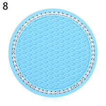 Load image into Gallery viewer, Universal Vehicle Bling Cup Holder Bling Glitter Acrylic Diamond Car Coaster PVC Travel Auto Cup Mats Insert Coaster Anti Slip Crystal Vehicle Bling Car Coasters Pink PVC Travel Auto Cup Holder Insert Coaster Anti Slip Crystal Vehicle Interior Accessories