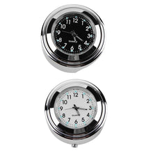 Load image into Gallery viewer, Universal Waterproof 7/8 Motorcycle Bike Handlebar Mount Clock Watch Quartz Watch Motorcycle Handlebar Mount Watch Dial Clock Universal Waterproof Silver Tone Clock Aluminum Luminous Clock For Motorbike