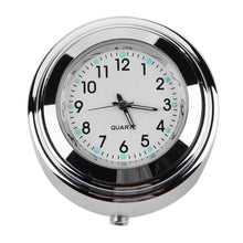Load image into Gallery viewer, Universal Waterproof 7/8 Motorcycle Bike Handlebar Mount Clock Watch Quartz Watch Motorcycle Handlebar Mount Watch Dial Clock Universal Waterproof Silver Tone Clock Aluminum Luminous Clock For Motorbike