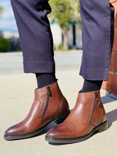 Load image into Gallery viewer, CALTO - S28002 - 2.8 Inches Taller (Dark Brown) - Lightweight - Zipper Boots