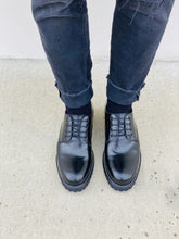 Load image into Gallery viewer, CALTO S9118 - 3" Taller Black Leather Elevator Work Shoes