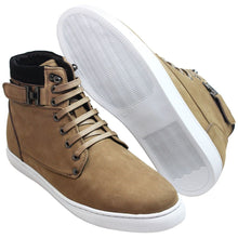 Load image into Gallery viewer, CALTO - T53121 - 2.6 Inches Taller (Nubuck Tan) - High top sneak-boot