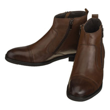 Load image into Gallery viewer, CALTO - S28002 - 2.8 Inches Taller (Dark Brown) - Lightweight - Zipper Boots