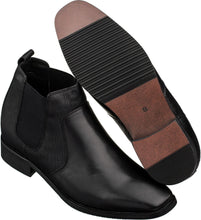 Load image into Gallery viewer, CALTO Black Leather Chelsea Boots - 3 Inches - T54021