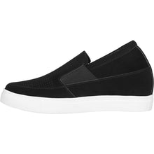 Load image into Gallery viewer, CALTO G63890 3-Inch Taller Lightweight Slip-On Black Sneakers