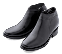 Load image into Gallery viewer, Black CALDEN Leather Zipper Dress Boots - 3.2 Inches - K50658
