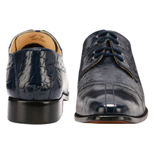 Load image into Gallery viewer, Sassy Crocodile Ostrich Print Lace-Up Dress Shoes