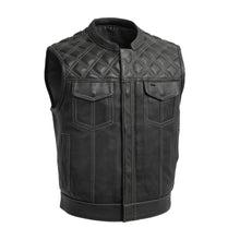 Load image into Gallery viewer, Upside Perforated Men's Club Style Leather Vest