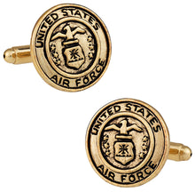 Load image into Gallery viewer, US Air Force Cufflinks Gold USAF