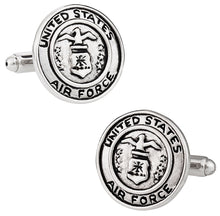 Load image into Gallery viewer, US Air Force Cufflinks Silver USAF