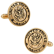 Load image into Gallery viewer, US Army Cufflinks Gold