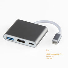 Load image into Gallery viewer, USB C to HDMI 4K VGA Adapter Compatible VGA USB C 3.0 Hub Adapter Charging Power PD Port Compatible For TV Laptop Projector