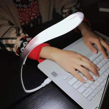 Load image into Gallery viewer, USB LED Read Study Work Desk Plug-in Light Lamp Touch Telescopic Portable Foldable Light Night Light Eye Protection Desk Light Decorative Table Lamp Cute Study Lamps for Bedroom Décor