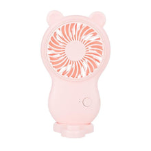 Load image into Gallery viewer, USB Mini Fan Portable Pocket Fan Cartoon Handheld Desktop Rechargeable Standing Fan Three Gear Wind Speed Regulation Battery Operated USB Small Fan with 3 Speeds for Home Office Car Outdoor Travel