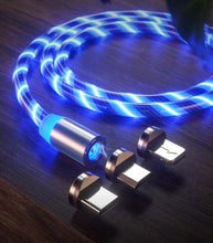 Load image into Gallery viewer, USB Phone Magnet Phone Charger Cord Cable Car Phone Charger Mobile USB Magnetic Cable Micro USB Phones Cable Car Data Line Streamer Data Cable Fast Charging 360 Degree Magnetic USB Magnetic Cable Micro USB Magnet Phone Charger Cord