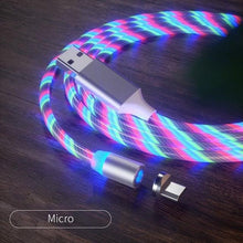 Load image into Gallery viewer, USB Phone Magnet Phone Charger Cord Cable Car Phone Charger Mobile USB Magnetic Cable Micro USB Phones Cable Car Data Line Streamer Data Cable Fast Charging 360 Degree Magnetic USB Magnetic Cable Micro USB Magnet Phone Charger Cord