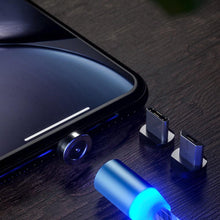 Load image into Gallery viewer, USB Phone Magnet Phone Charger Cord Cable Car Phone Charger Mobile USB Magnetic Cable Micro USB Phones Cable Car Data Line Streamer Data Cable Fast Charging 360 Degree Magnetic USB Magnetic Cable Micro USB Magnet Phone Charger Cord