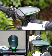 Load image into Gallery viewer, USB Rechargeable LED Display Light Bike Front Light Headlights Electric Horn Bell Cycling Rainproof Flashlight Waterproof Bicycle Lights With Horn Bike Lights For Road Electric Scooter And Mountain Bike Night Safety Flashlight