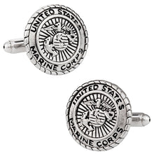 Load image into Gallery viewer, USMC Marine Corp Cufflinks Silver