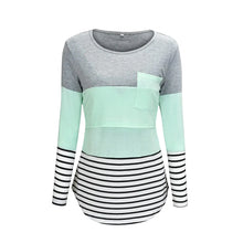 Load image into Gallery viewer, Maternity Nursing T-Shirt with Stitching and Long Sleeves - # BAGE211510102-NURSG