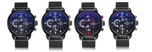 Load image into Gallery viewer, Men's Multifunction Analog Quartz Watches Waterproof Wrist Watch With Stainless Steel Mesh Band Excellent Design Perfect Gift