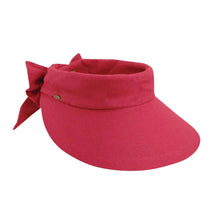 Load image into Gallery viewer, Scala Cotton Bow Visor - Womens Visor