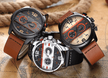 Load image into Gallery viewer, Men's Waterproof Retro Style Watch With Excellent Background, Chronometers Large Numbers Perfect Gift