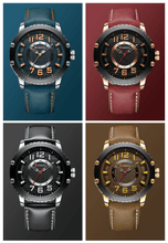 Load image into Gallery viewer, Men's Waterproof Sport Watch With Leather Belts And Large Numbers Details Unique Design Perfect Gift