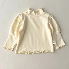 Load image into Gallery viewer, High Collar Long Sleeve Cotton T-shirt for Baby Girls - # BAAA1111010004