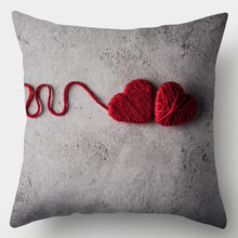 Load image into Gallery viewer, Valentines Day Red Heart And Flowers Pillow Cover Decorative Cushion Case Home Decor Sofa Couch Bedroom Car Flower Pillow Covers Love Pillow Covers Decorative Linen Square Throw Pillow Covers Couple Cushion Cases Home Decor for Sofa Bedroom Car 45x45cm
