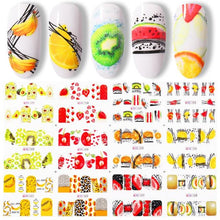 Load image into Gallery viewer, Valentines Heart Letter Flower Nail Stickers Sliders For Nails Water Decals Sticker Tips Manicure Decals for Nail Art Decoration Including Hearts Stars Letters Bowknot Leaves Flowers Plants Fruits Butterflies Nail Art Decoration
