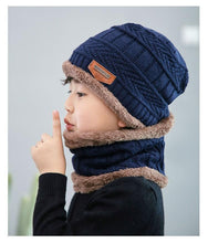 Load image into Gallery viewer, Velvet Cap Parent Child Super Warm Winter Balaclava Beanies Knitted Hat Scarf For Girl Boy Hats Outdoor Sport Warm Beanies Hat For Men Knitted Hats Bandana Hiking Camping Kid Neck Warmer Cap Winter Balaclava Beanies Mother Hat Women Warm Thick Balaclava