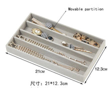 Load image into Gallery viewer, Velvet Jewelry Display Stackable Exquisite Jewelry Holder Portable Ring Earrings Necklace Organizer Box organizer Velvet Drawer Organizer Showcase Jewelry Storage for Bracelet Necklace Earring Ring