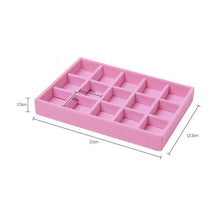 Load image into Gallery viewer, Velvet Jewelry Tray Handicraft Accessories Storage Ring Earring Necklace Finished Product Display Box Grey Beige Organizer Jewelry Storage Organizer Drawer Tray for Necklaces, Rings, Bracelets and Earrings
