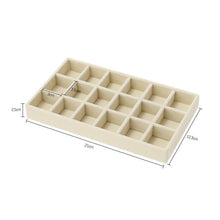 Load image into Gallery viewer, Velvet Jewelry Tray Handicraft Accessories Storage Ring Earring Necklace Finished Product Display Box Grey Beige Organizer Jewelry Storage Organizer Drawer Tray for Necklaces, Rings, Bracelets and Earrings