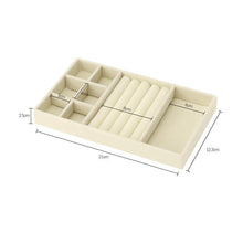 Load image into Gallery viewer, Velvet Jewelry Tray Handicraft Accessories Storage Ring Earring Necklace Finished Product Display Box Grey Beige Organizer Jewelry Storage Organizer Drawer Tray for Necklaces, Rings, Bracelets and Earrings