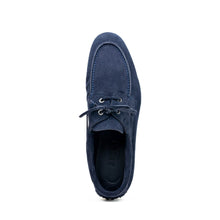 Load image into Gallery viewer, 16-675-NVY VENICE Italian Sueded Goatskin Boat Shoes, Navy