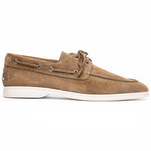 Load image into Gallery viewer, 16-675-TPE VENICE Italian Sueded Goatskin Boat Shoes, Taupe