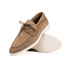 Load image into Gallery viewer, 16-675-TPE VENICE Italian Sueded Goatskin Boat Shoes, Taupe