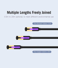 Load image into Gallery viewer, Black Gold Ethernet Cable Cat7 RJ45 Lan Cable SSTP Network Internet Fast LAN Wire Network Gold Plated Patch Cord Cable For PC Router Laptop Cable Ethernet