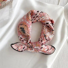 Load image into Gallery viewer, Versatile Square Silk Scarf For Women Fashionable Printed Small Neck Scarfs Office Lady Hair Band Foulard Hand For Female Bandana Shawl