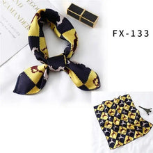 Load image into Gallery viewer, Versatile Square Silk Scarf For Women Fashionable Printed Small Neck Scarfs Office Lady Hair Band Foulard Hand For Female Bandana Shawl