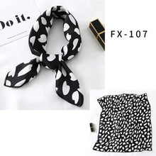 Load image into Gallery viewer, Versatile Square Silk Scarf For Women Fashionable Printed Small Neck Scarfs Office Lady Hair Band Foulard Hand For Female Bandana Shawl