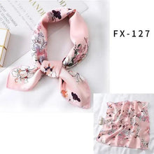 Load image into Gallery viewer, Versatile Square Silk Scarf For Women Fashionable Printed Small Neck Scarfs Office Lady Hair Band Foulard Hand For Female Bandana Shawl