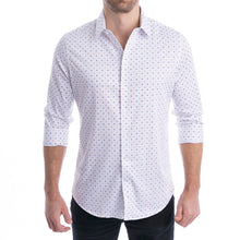 Load image into Gallery viewer, goTIELESS Ultimate Dress Shirt (White/Royal Palm)