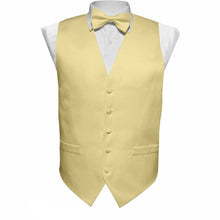 Load image into Gallery viewer, Vittorio Farina Solid Satin Vest Set (White Back) Var. 02 (Mustard-Yellow)