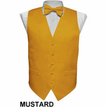 Load image into Gallery viewer, Vittorio Farina Solid Satin Vest Set (White Back) Var. 02 (Mustard-Yellow)