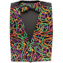 Load image into Gallery viewer, Vittorio Farina Mardi Gras Vest & Bow Tie ONLY Ver 2.