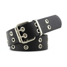 Load image into Gallery viewer, Vintage Adjustable Black Metal Waistband Buckle Leather Waistband For Jeans Trendy Women's Fashionable Design Waistbands 103cm